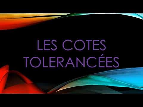 Les cotes tolérancées