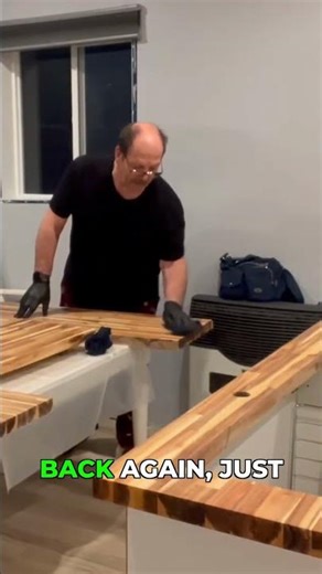 Flawless Countertop Finish For Our Off Grid Home #satisfying #DIY #woodworking