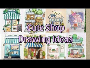 Cute Shop Drawing Ideas | Aesthetic Shop Drawing ideas |