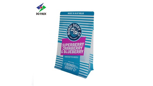 Custom Moisture-Proof Stand-Up Pouch Plastic Food Grade Packaging Bag for Snack Nuts Cookie