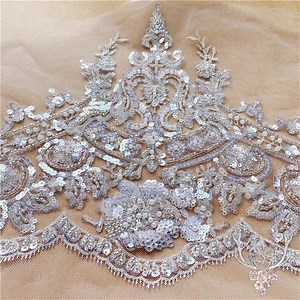 Sparkle Silver Sequins Heavy Beading Lace Trim, Vintage Style Scallop Border Lace Trim, Wedding Costume Supply, Church Wedding Lace, 1 Pcs - Etsy