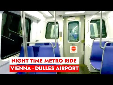 ✈️🚃🇺🇸Riding Metro Train from Vienna Station to Dulles Washington Airport in Northern Virgina