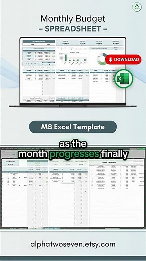 Monthly Budget Planner and Tracker Spreadsheet - Income, Expenses, Savings, Debt, Bills