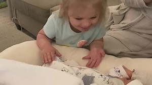 1.9M views · 269 reactions | This big sister meets her baby brother for the first time and is overcome with joy! Her reaction is so adorable! | Rumble Babies & Kids | Facebook