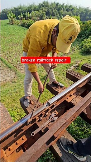 Broken railtrack repair | #railtrack #railway #maintenance
