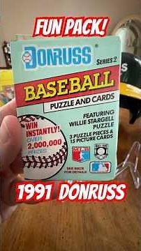 1991 Donruss baseball cards old / vintage wax pack opening rip