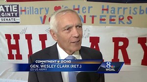 Retired 4-star Army General Wesley Clark in PA for Clinton