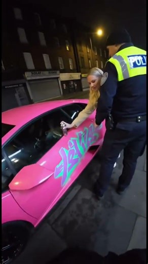 This isn’t vandalism. It’s a statement 🎨 One night say a pinkrocker 💕 #lamborghini #pink #barbie