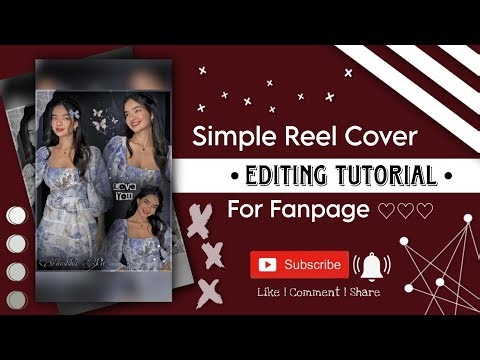 Simple and Easy Editing Tutorial| Reel Cover Edit| For Fanpages| By SR 💕
