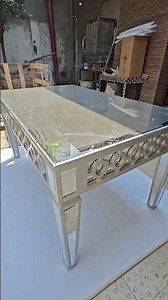Mirrored Dining table www.venetiandesign.in #furniture