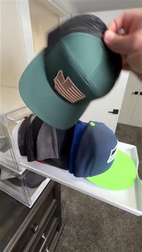A parking garage for hats 🧢 #baseballcaps #hatstorage #closetorganization #storagehacks