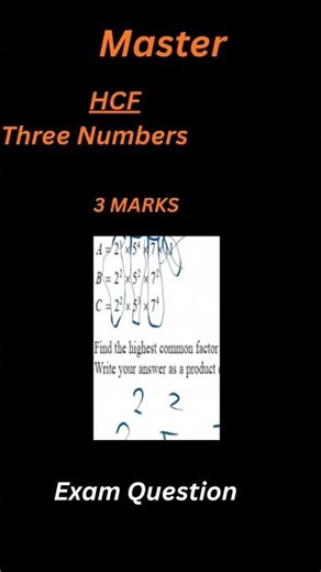 HCF Easy method. #igcse #maths #mathematics #shorts