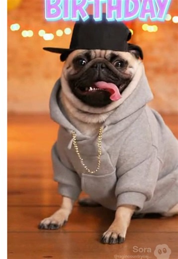 Dancing Pug/ breakdancing dog