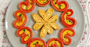 [Chuseok food] How to make a heart-flavored pancake with flying