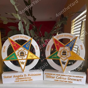 OES Star Inspired Order of Eastern Star Customizable Desk Name Plate - Etsy