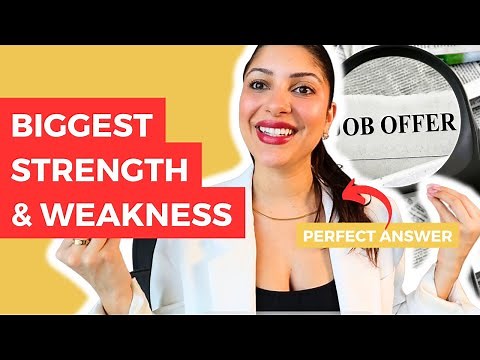 How to answer "What is your BIGGEST strength and weakness?" in a job interview (perfect formula 🤩)