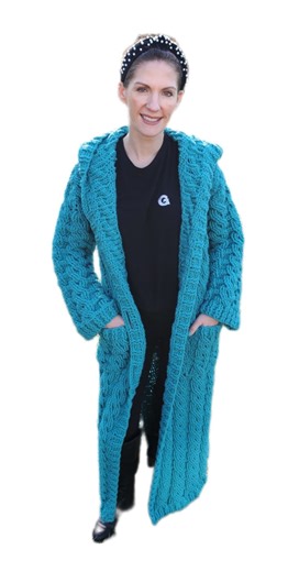 Crochet Cable Duster Coat Pattern: Braided 3D Design (PDF Pattern)