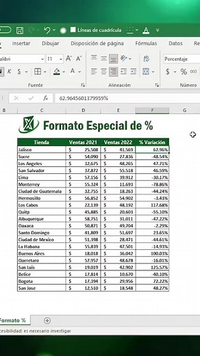 420K views · 10K reactions | Formatos de % en #excel  | novatecs_excel | Facebook