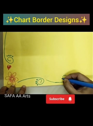 ✨3 Chart Paper Border Designs#Chart paper decorations project#Corner & Frame border design#school#✨🌺