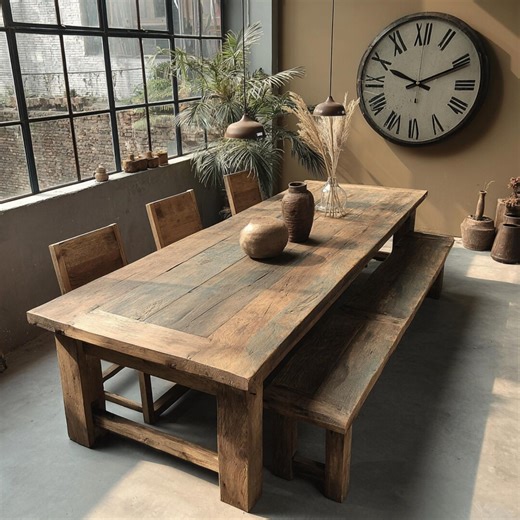 Handmade Solid Walnut Live Edge Table – Custom Farmhouse Kitchen Furniture - Etsy