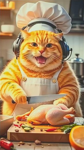 The cat kill the chicken #ai #video #cat #viralshorts