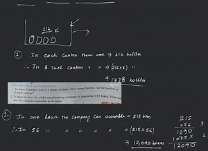 Solve the following word problems.1. A carton is packed with 2... | Filo