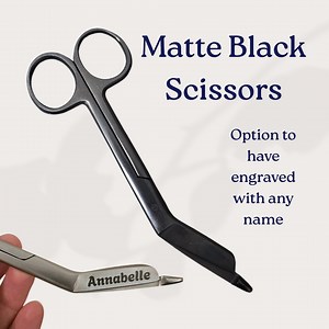 Nurse Medical Personalised Scissors, Scissors for Midwife, Doctor, Paramedic, Student Nurse, Student Midwife, Nurse Matte Black Scissors - Etsy Australia