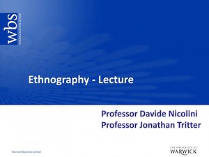 Ethnography - Lecture - SlideServe
