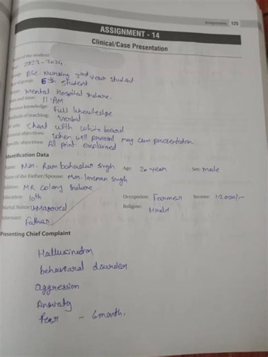 Clinical Case Presentation In Psychiatry Nursing
