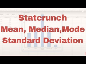 Video Tutorial - How to Use Statcrunch to find the mean, median, mode in a sample/population