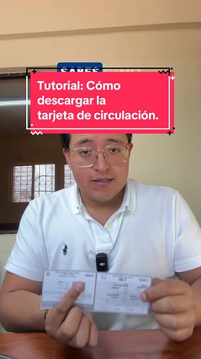 Tutorial: Cómo descargar la tarjeta de circulación