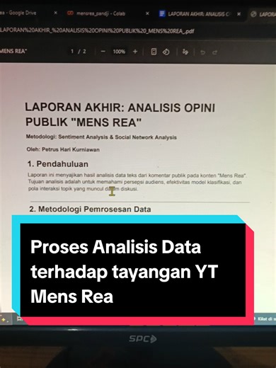 Karena penasaran dengan Mens Rea akhirnya saya coba buat analisis opini publik dari YT Pandji menggunakan Python. #tutorial #computerscience #python #datascience