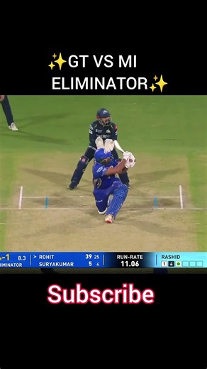 GT VS MI ENIMONATOR 1st innings🔥#shorts #cricket