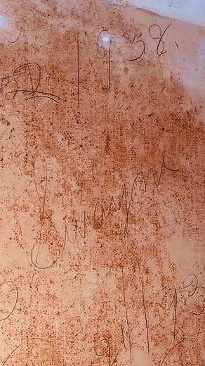 We uncovered some interesting history behind old wallpaper in the front hall. #history #oldhouse #wallpaper #barbershop