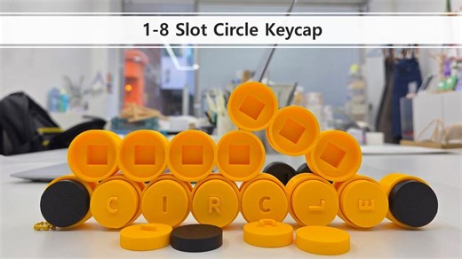 Round Circle Keycap Fidget Tray | 1–8 Slot MX Clicker STL | Desk Toy & Keychain | 19 Files - Etsy