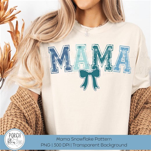 Mama Snowflake PNG | Boho Christmas Tree Clipart Digital Download - Etsy