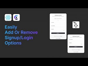 Clerk Authentication: Easily Add or Remove Signup/Login Options (Username, Google & Facebook Auth)
