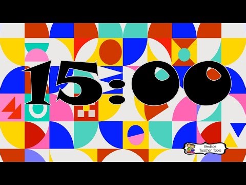 15 Minute Timer with Relaxing Music ⏱️ Rotating Geometric Shapes