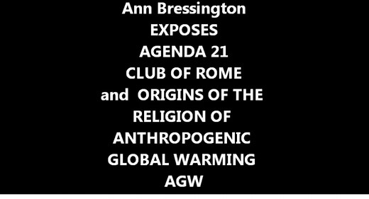 Australian Politician Ann Bressington Exposes Agenda 21, the New World Order and the Club of Rome
