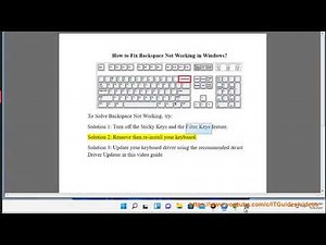 Fix Backspace Not Working error on Windows 11/10/8/7 PC