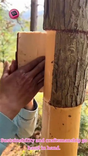 SUSTAINABLE BARK HARVESTING Preserves Trees for the Future #Sustainability #Nature #Craftsmanship