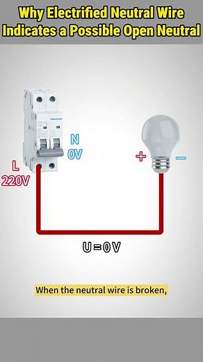 Why Electrified Neutral Wire Indicates Broken Connection #electrical #circuit #troubleshooting