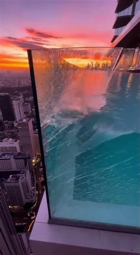 Rooftop Infinity Pool EXPLODES Above the City | Insane 8K Cinematic Disaster Scene