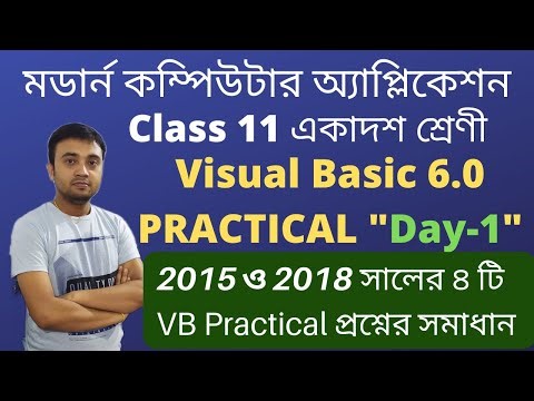 Visual Basic Practical Day-1 | Class 11 Computer Application Practical | WBCHSE COMA Practical