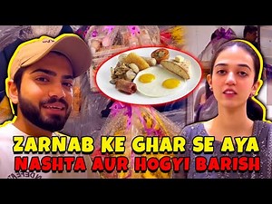 Zarnab Ke Ghar Se Aya Nashta aur Hogyi Barish | Laraib Khalid | Zarnab Fatima | ZARAIB