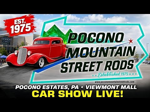 LIVE 🔴 Pocono Car Show Starts NOW! Classic Cars, Hot Rods & Crowd Rolling In at Viewmont Mall PA