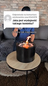 Jaka jest wydajność biokominka? Jak długo pali się biopaliwo? Zobacz ten film #biopaliwo #biokominek #instrukcja #ciekawostki #piecyk #biokominkigmt | Biokominki GMT