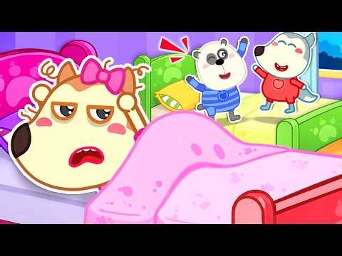 Baby Learns Good Manners at Bedtime! Yes Yes Bedtime Song | Wolfy Baby Rhymes