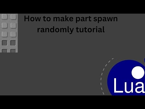 [Roblox Studio] How to make a part spawn randomly tutorial