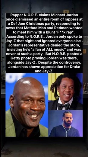 Michael Jordan at Def Jam party: dismissed most rappers, but rocked with Jay-Z and Drake 🏀🎤😅